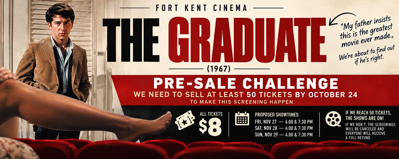 The Graduate (1967) pre-sale poster. Buy tickets on Square.
